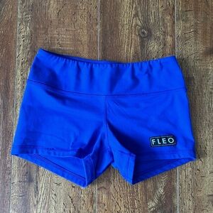 Fleo blue spandex shorts, size medium